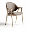 Stoel van hout en kunststof in beige met afmetingen 55 x 48 x 80cm