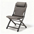 Opvouwbare campingstoel met verstelbare rugleuning in grijs 45 x 50 x 80cm